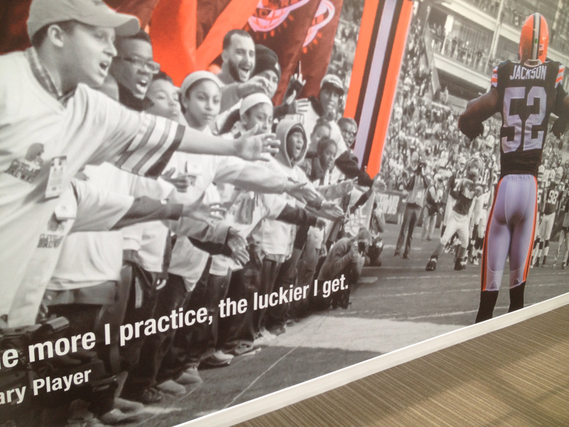 Illustration for article titled The New Browns Facility's Walls Are Full Of Fake Quotes